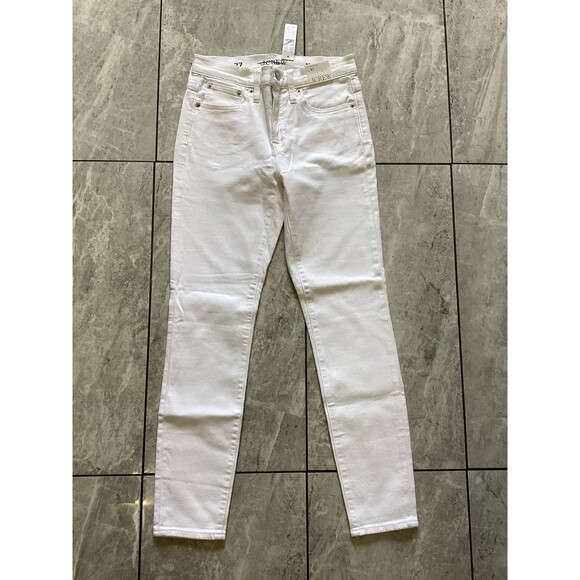 J.Crew White 9” Toothpick High Waist Skinny Jeans 27 - Picture 2 of 7